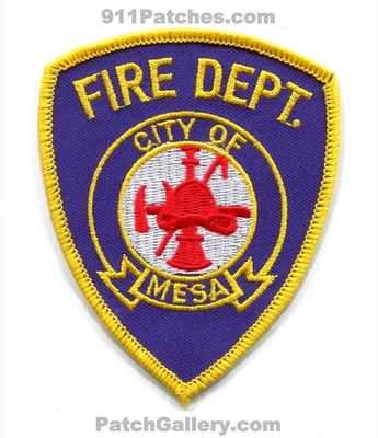 Mesa Fire Department Patch (Arizona)
Scan By: PatchGallery.com
Keywords: city of dept.