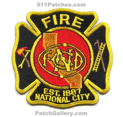 National City Fire Department Patch (California)
Scan By: PatchGallery.com
Keywords: dept. est. 1887