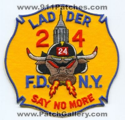 New York City Fire Department FDNY Ladder 24 (New York)
Scan By: PatchGallery.com
Keywords: of dept. f.d.n.y. company station say no more