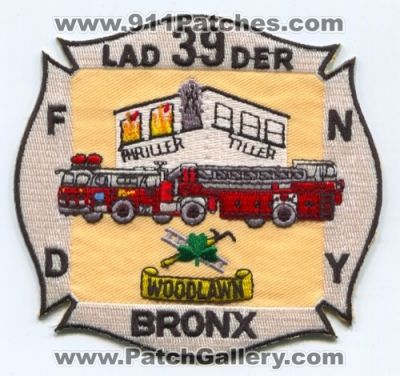 New York City Fire Department FDNY Ladder 39 (New York)
Scan By: PatchGallery.com
Keywords: of dept. f.d.n.y. company station bronx woodlawn thriller tiller