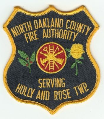 North Oakland County Fire Authority
Thanks to PaulsFirePatches.com for this scan.
Keywords: michigan holly rose twp township