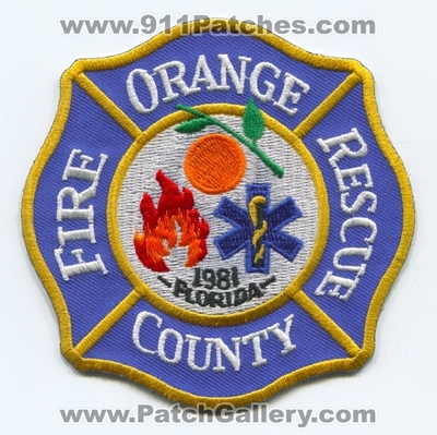 Orange County Fire Rescue Department Patch (Florida)
Scan By: PatchGallery.com
Keywords: co. dept. 1981