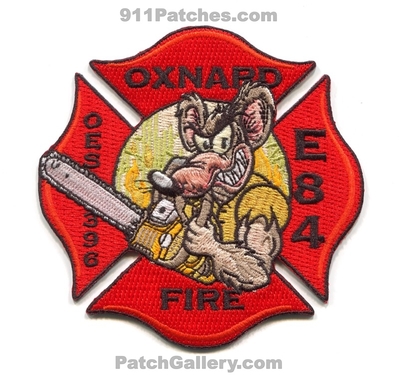 Oxnard Fire Department Engine 84 OES 396 Patch (California)
Scan By: PatchGallery.com
Patch Made By
Keywords: dept. e84 company co. station