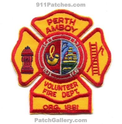 Perth Amboy Volunteer Fire Department Patch (New Jersey)
Scan By: PatchGallery.com
Keywords: vol. dept. org. 1881
