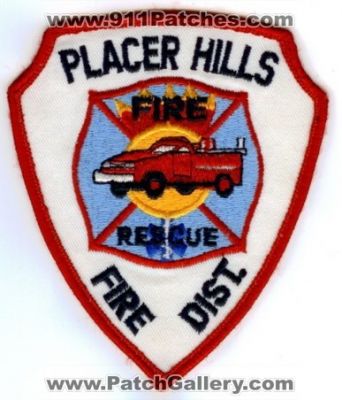 Placer Hills Fire District Department (California)
Thanks to Paul Howard for this scan. 
Keywords: dist. dept. rescue
