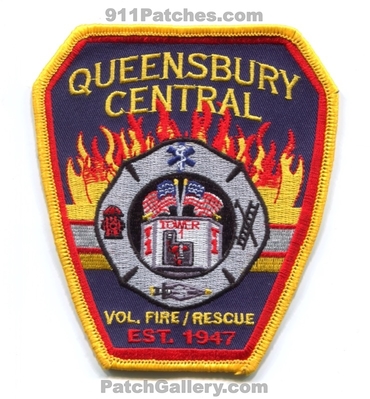 Queensbury Central Volunteer Fire Rescue Department Tower 1 Patch (New York)
Scan By: PatchGallery.com
Keywords: vol. dept. t1 company co. station est. 1947