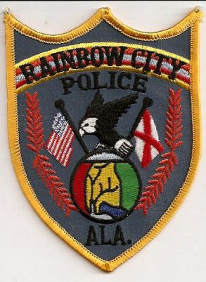 Rainbow City Police
Thanks to EmblemAndPatchSales.com for this scan.
Keywords: alabama