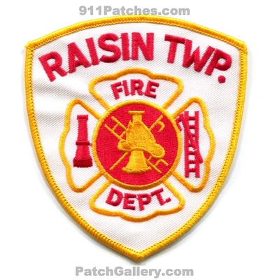 Raisin Township Fire Department Patch (Michigan)
Scan By: PatchGallery.com
Keywords: twp. dept.