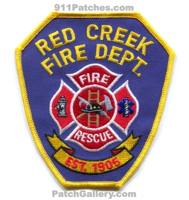 Red Creek Fire Rescue Department Patch (New York)
Scan By: PatchGallery.com
Keywords: dept. est. 1905