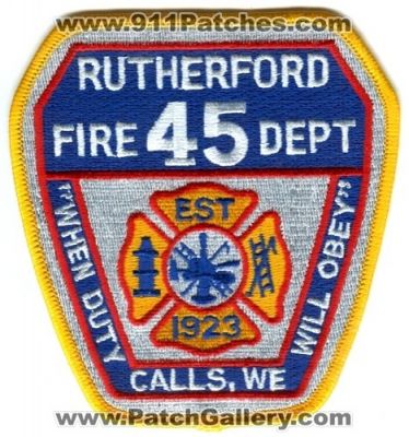 Rutherford Fire Department 45 (Pennsylvania)
Scan By: PatchGallery.com
Keywords: dept