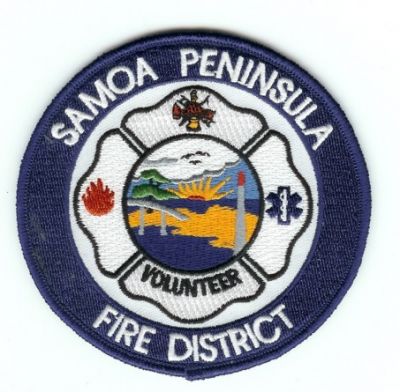 Samoa Peninsula Volunteer Fire District
Thanks to PaulsFirePatches.com for this scan.
Keywords: california