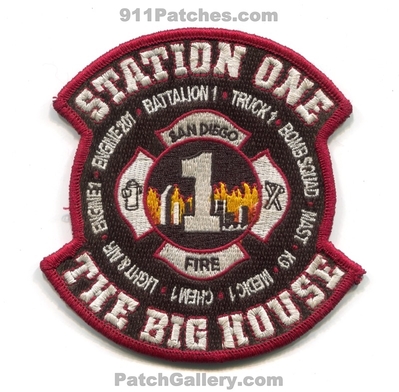 San Diego Fire Department Station 1 Patch (California)
Scan By: PatchGallery.com
Keywords: dept. sdfd one company co. engine 201 battalion chief truck bomb squad mast k9 k-9 medic ambulacne chemical light and air the big house