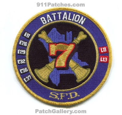 Seattle Fire Department Battalion 7 Patch (Washington)
[b]Scan From: Our Collection[/b]
Keywords: dept. sfd chief engine ladder e11 e26 e29 e32 e36 e37 l11 l13