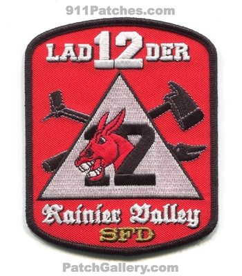 Seattle Fire Department Ladder 12 Patch (Washington)
[b]Scan From: Our Collection[/b]
Keywords: dept. sfd company co. station rainier valley