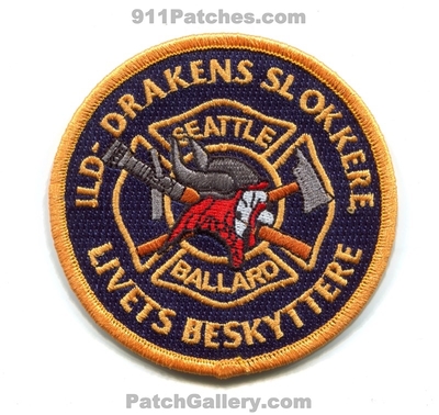 Seattle Fire Department Station 18 Patch (Washington)
[b]Scan From: Our Collection[/b]
[b]Patch Made By: 911Patches.com[/b]
Keywords: dept. sfd s.f.d. company co. ballard ild-drakens slokkere livets beskyttere
