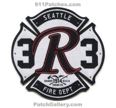 Seattle Fire Department Station 33 Patch (Washington)
[b]Scan From: Our Collection[/b]
Keywords: dept. sfd company co. station rainier beach engine 1914
