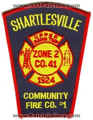 Shartlesville Community Fire Company Number 1 Zone 2 Company 41 (Pennsylvania)
Scan By: PatchGallery.com
Keywords: co. #1 upper bern township twp