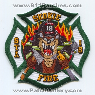 Skokie Fire Department Station 18 Patch (Illinois)
Scan By: PatchGallery.com
Keywords: Dept. Sta. Company Co. taz