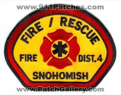 Snohomish County Fire District 4 (Washington)
Scan By: PatchGallery.com
Keywords: sno. co. dist. number no. #4 department dept. rescue