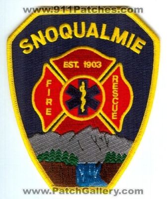 Snoqualmie Fire Rescue Department Patch (Washington)
Scan By: PatchGallery.com
Keywords: dept.