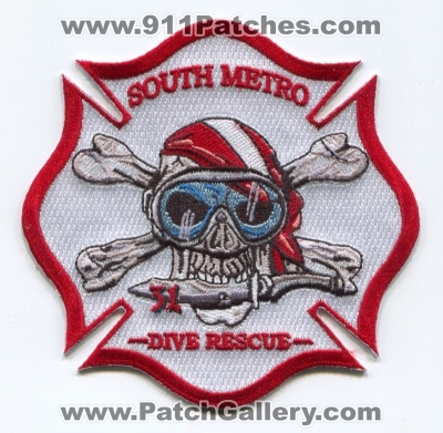 South Metro Fire Rescue Department Station 31 Dive Rescue Patch (Colorado)
[b]Scan From: Our Collection[/b]
[b]Patch Made By: 911Patches.com[/b]
Keywords: dept. company co. scuba
