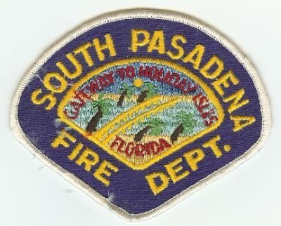 South Pasadena Fire Dept
Thanks to PaulsFirePatches.com for this scan.
Keywords: florida department