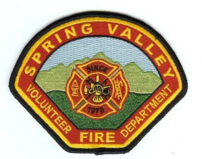 Spring Valley Volunteer Fire Department
Thanks to PaulsFirePatches.com for this scan.
Keywords: california