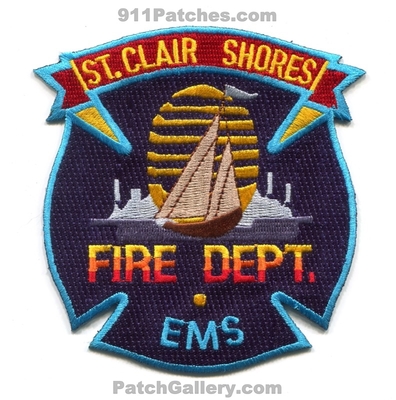 Saint Clair Shores Fire Department EMS Patch (Michigan)
Scan By: PatchGallery.com
Keywords: st. dept.
