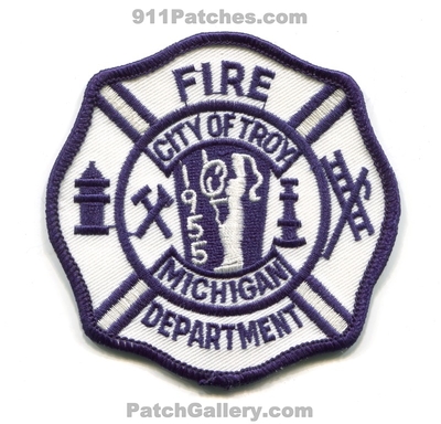 Troy Fire Department Patch (Michigan)
Scan By: PatchGallery.com
Keywords: city of dept. 1955