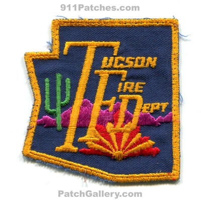 Tucson Fire Department Patch (Arizona) (State Shape)
Scan By: PatchGallery.com
Keywords: dept.
