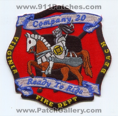 Virginia Beach Fire Department Company 20 Patch (Virginia)
Scan By: PatchGallery.com
Keywords: dept. vbfd co. station ready to ride