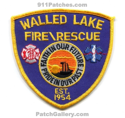 Walled Lake Fire Rescue Department Patch (Michigan)
Scan By: PatchGallery.com
Keywords: dept. est. 1954 faith in our future pride in our past