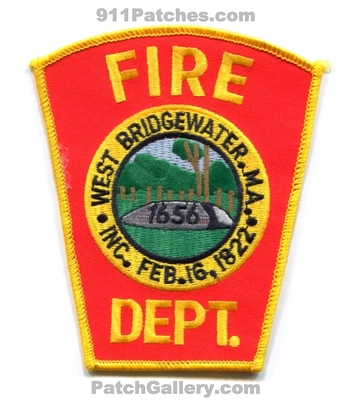 West Bridgewater Fire Rescue Department Patch (Massachusetts)
Scan By: PatchGallery.com
Keywords: dept. ma. inc. feb. 16. 1822 1656