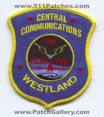 Westland Central Communications Patch (Michigan)
Scan By: PatchGallery.com
Keywords: 911 dispatcher ems police fire