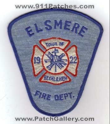 Elsmere Fire Dept (New York)
Thanks to diveresq5 for this scan.
Keywords: department town of bethlehem