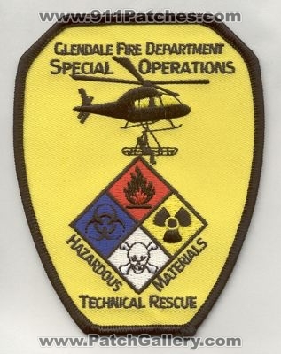 Glendale Fire Department Special Operations Technical Rescue (Arizona)
Thanks to firevette for this scan.
Keywords: dept. hazardous materials hazmat haz-mat helicopter