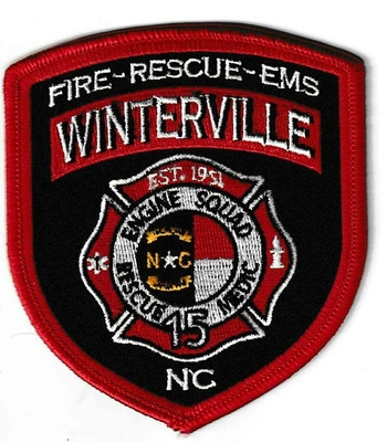Winterville Fire Department 15 Patch (North Carolina)
Thanks to Ronnie5411 for this scan.
Keywords: dept. rescue ems company co. station engine squad rescue medic