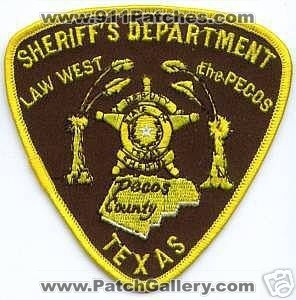 Pecos County Sheriff's Department (Texas)
Thanks to apdsgt for this scan.
Keywords: sheriffs