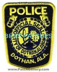 Dothan Police (Alabama)
Thanks to BensPatchCollection.com for this scan.
Keywords: city of