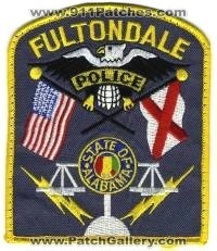 Fultondale Police (Alabama)
Thanks to BensPatchCollection.com for this scan.
