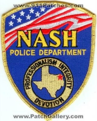 Nash Police Department (Texas)
Thanks to Police-Patches-Collector.com for this scan.
