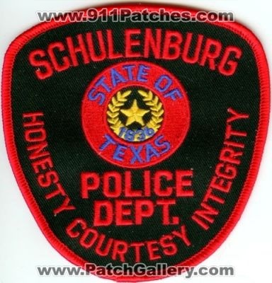 Schulenburg Police Department (Texas)
Thanks to Police-Patches-Collector.com for this scan.
Keywords: dept