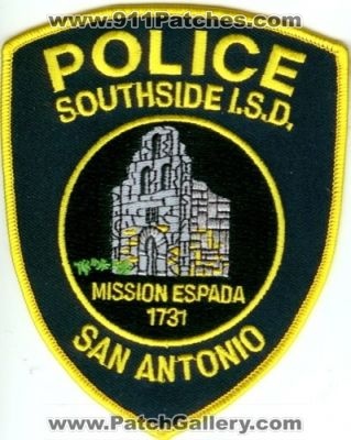 Southside Independent School District Police (Texas)
Thanks to Police-Patches-Collector.com for this scan.
Keywords: i.s.d. isd san antonio