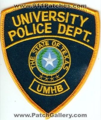 University of Mary Hardin Baylor Police Department (Texas)
Thanks to Police-Patches-Collector.com for this scan.
Keywords: dept umhb