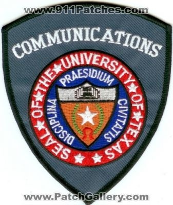 University of Texas Police Communications (Texas)
Thanks to Police-Patches-Collector.com for this scan.
