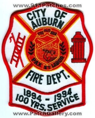 Auburn Fire Department 100 Years Service (New York)
Scan By: PatchGallery.com
Keywords: city of dept. yrs.