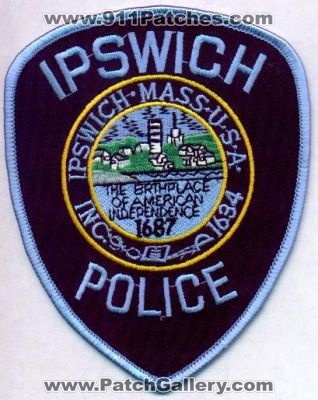 Ipswich Police
Thanks to EmblemAndPatchSales.com for this scan.
Keywords: massachusetts