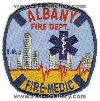 Albany Fire Dept Medic
Thanks to PaulsFirePatches.com for this scan.
Keywords: new york department
