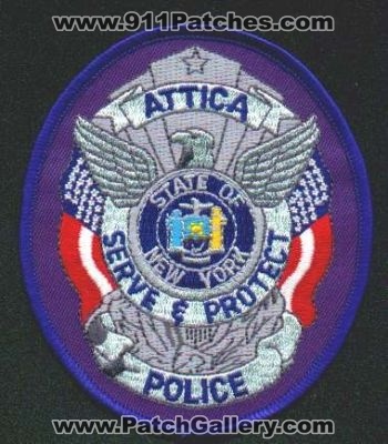 Attica Police
Thanks to EmblemAndPatchSales.com for this scan.
Keywords: new york