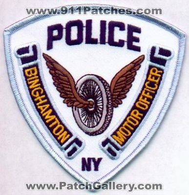 Binghamton Police Motor Officer
Thanks to EmblemAndPatchSales.com for this scan.
Keywords: new york